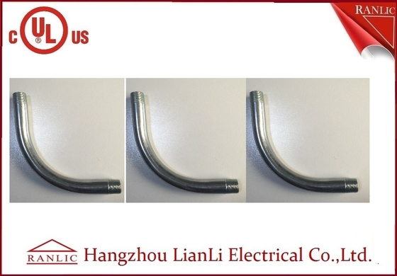 Cina 3 inci / 4 inci Steel Rigid Metal Conduit Elbow Nipple Electro Galvanized pemasok